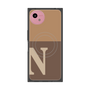 プレミアムスクエアケース with SnapMag［ オリジナル - initial two tone - N brown ］