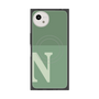 プレミアムスクエアケース with SnapMag［ オリジナル - initial two tone - N green ］