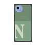 プレミアムスクエアケース with SnapMag［ オリジナル - initial two tone - N green ］