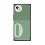 プレミアムスクエアケース with SnapMag［ オリジナル - initial two tone - O green ］