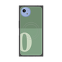 プレミアムスクエアケース with SnapMag［ オリジナル - initial two tone - O green ］