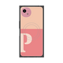 プレミアムスクエアケース with SnapMag［ オリジナル - initial two tone - P pink ］