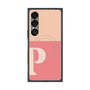プレミアムスクエアケース with SnapMag［ オリジナル - initial two tone - P pink ］