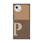 プレミアムスクエアケース with SnapMag［ オリジナル - initial two tone - P brown ］