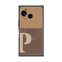 プレミアムスクエアケース with SnapMag［ オリジナル - initial two tone - P brown ］