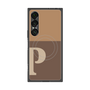 プレミアムスクエアケース with SnapMag［ オリジナル - initial two tone - P brown ］