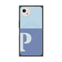 プレミアムスクエアケース with SnapMag［ オリジナル - initial two tone - P blue ］
