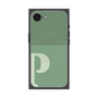 プレミアムスクエアケース with SnapMag［ オリジナル - initial two tone - P green ］