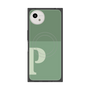 プレミアムスクエアケース with SnapMag［ オリジナル - initial two tone - P green ］