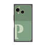 プレミアムスクエアケース with SnapMag［ オリジナル - initial two tone - P green ］