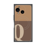 プレミアムスクエアケース with SnapMag［ オリジナル - initial two tone - Q brown ］