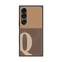 プレミアムスクエアケース with SnapMag［ オリジナル - initial two tone - Q brown ］