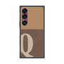 プレミアムスクエアケース with SnapMag［ オリジナル - initial two tone - Q brown ］