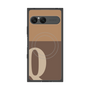 プレミアムスクエアケース with SnapMag［ オリジナル - initial two tone - Q brown ］