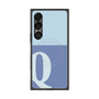 プレミアムスクエアケース with SnapMag［ オリジナル - initial two tone - Q blue ］