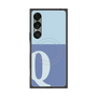 プレミアムスクエアケース with SnapMag［ オリジナル - initial two tone - Q blue ］