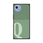 プレミアムスクエアケース with SnapMag［ オリジナル - initial two tone - Q green ］