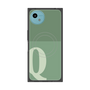 プレミアムスクエアケース with SnapMag［ オリジナル - initial two tone - Q green ］