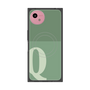 プレミアムスクエアケース with SnapMag［ オリジナル - initial two tone - Q green ］