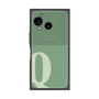 プレミアムスクエアケース with SnapMag［ オリジナル - initial two tone - Q green ］