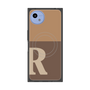 プレミアムスクエアケース with SnapMag［ オリジナル - initial two tone - R brown ］