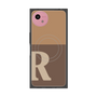 プレミアムスクエアケース with SnapMag［ オリジナル - initial two tone - R brown ］