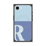プレミアムスクエアケース with SnapMag［ オリジナル - initial two tone - R blue ］