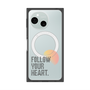 プレミアムスクエアケース with SnapMag［ オリジナル - ドットオーバーレイ - FOLLOW YOUR HEART/A ］