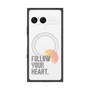 プレミアムスクエアケース with SnapMag［ オリジナル - ドットオーバーレイ - FOLLOW YOUR HEART/A ］