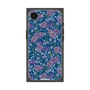 プレミアムスクエアケース with SnapMag［ 日比谷花壇 - FloralSymphony - ネイビー ］