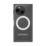 プレミアムスクエアケース with SnapMag［ LATENCY - Logotype - Gray ］