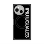 プレミアムスクエアケース with SnapMag［ 1PIU1UGUALE3 - ロゴ vertical - ブラック ］