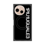 プレミアムスクエアケース with SnapMag［ 1PIU1UGUALE3 - ロゴ vertical - ブラック ］