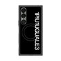 プレミアムスクエアケース with SnapMag［ 1PIU1UGUALE3 - ロゴ vertical - ブラック ］