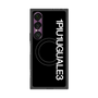 プレミアムスクエアケース with SnapMag［ 1PIU1UGUALE3 - ロゴ vertical - ブラック ］