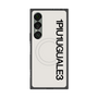 プレミアムスクエアケース with SnapMag［ 1PIU1UGUALE3 - ロゴ vertical - ホワイト ］
