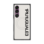 プレミアムスクエアケース with SnapMag［ 1PIU1UGUALE3 - ロゴ vertical - ホワイト ］