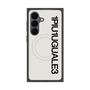 プレミアムスクエアケース with SnapMag［ 1PIU1UGUALE3 - ロゴ vertical - ホワイト ］