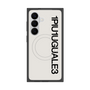 プレミアムスクエアケース with SnapMag［ 1PIU1UGUALE3 - ロゴ vertical - ホワイト ］