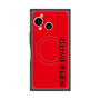 プレミアムスクエアケース with SnapMag［ SUPER PRIVATE - ロゴ - Red&Black ］