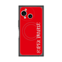 プレミアムスクエアケース with SnapMag［ SUPER PRIVATE - ロゴ - Red ］