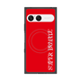 プレミアムスクエアケース with SnapMag［ SUPER PRIVATE - ロゴ - Red ］