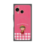 プレミアムスクエアケース with SnapMag［ ちびまる子ちゃん - ピンクチェック ］
