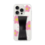 スリムプロテクションケース - STAND & RING RIBBON［ 内藤ルネ - RUNE Flower - Pink ］