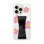 スリムプロテクションケース - STAND & RING RIBBON［ 内藤ルネ - RUNE Flower - Pink ］