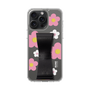 スリムプロテクションケース - STAND & RING RIBBON［ 内藤ルネ - RUNE Flower - Pink ］