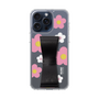 スリムプロテクションケース - STAND & RING RIBBON［ 内藤ルネ - RUNE Flower - Pink ］