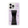 スリムプロテクションケース - STAND & RING RIBBON［ クロミ - リボン - ガーリーフラワー ］