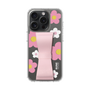 スリムプロテクションケース - STAND & RING RIBBON［ 内藤ルネ - RUNE Flower - Pink ］