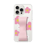 スリムプロテクションケース - STAND & RING RIBBON［ 内藤ルネ - RUNE Flower - Pink ］